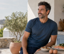 άντρας κάνει αύξηση τεστοστερόνης με φυσικό τρόπο μέσω άσκησης και ισορροπημένης διατροφής
