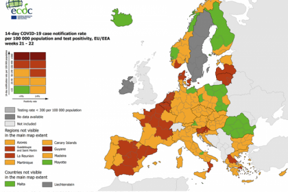 ECDC - Eπιδημιολογικός χάρτης
