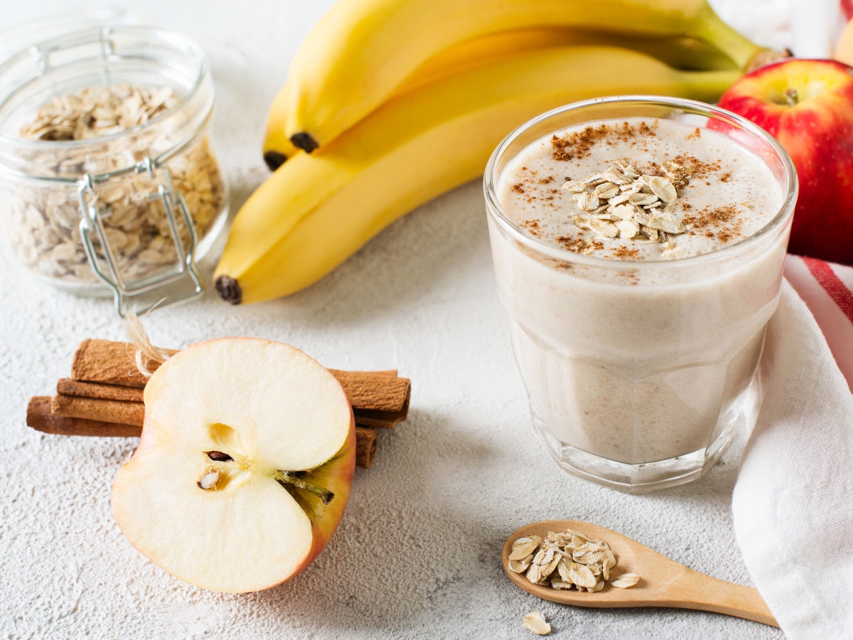 Smoothie μπανανα με γαλα και μελι 