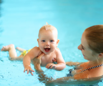 Baby swimming